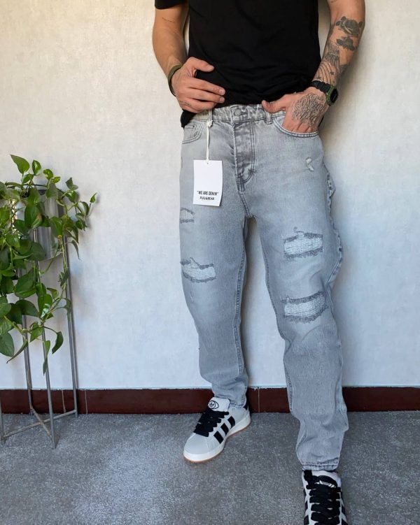 مام فيت DENIM طوسي زاپدار کد 1330