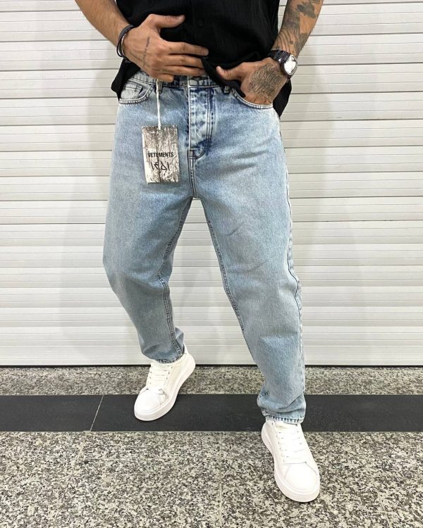 شلوار مام فیت VETEMENTS ابی یخی 1451