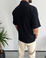 پیراهن یقه انگلیسی مشکی