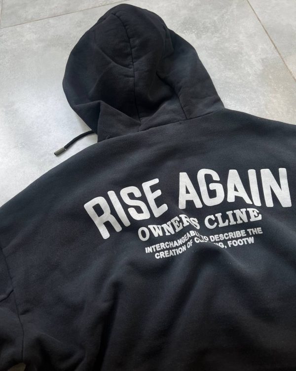 هودي مشکي زاپدار RISE AGAIN کد 4392