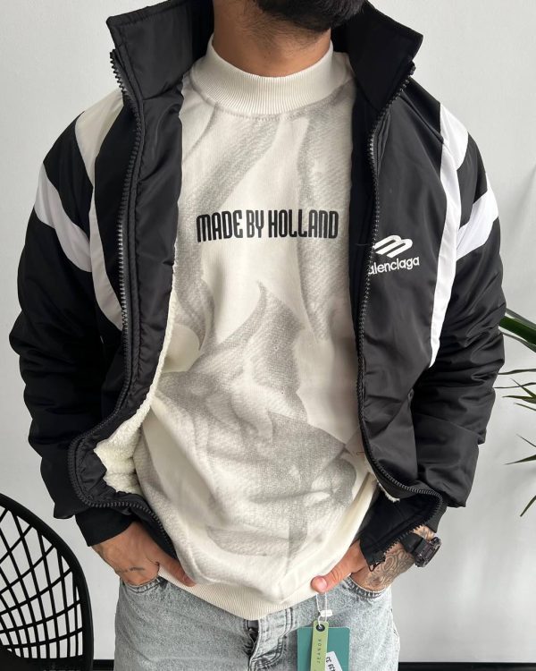 بادگیر BALENCIAGA داخل خز مشکی کد 4452