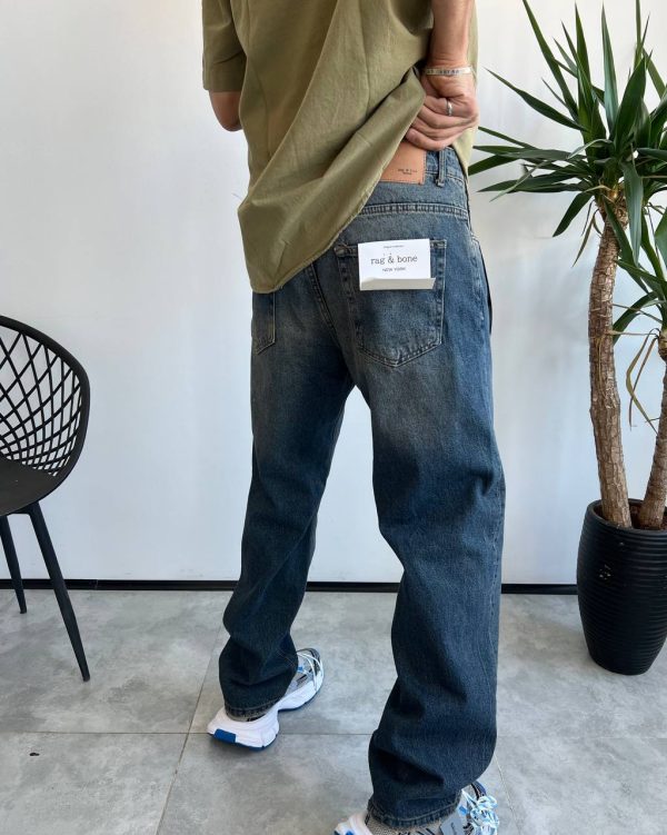 شلوار نیم بگ کثیفشور زاپدار RAG&BONE کد 4672
