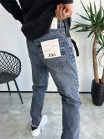 شلوار مام فیت یخی برند ZARA با دوخت صنعتی و دوام بالا