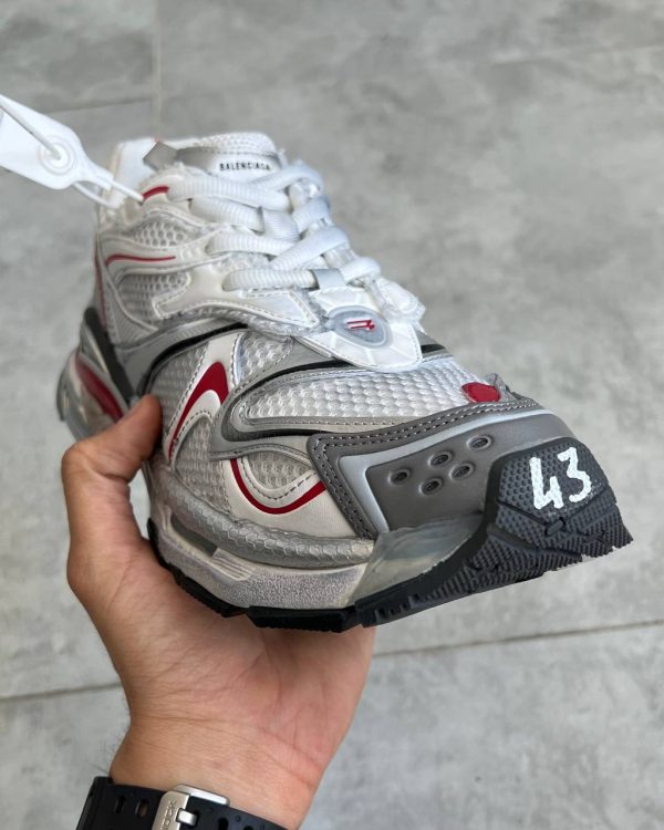 کتونی BALENCIAGA RUNNER طوسی قرمز کد 5067