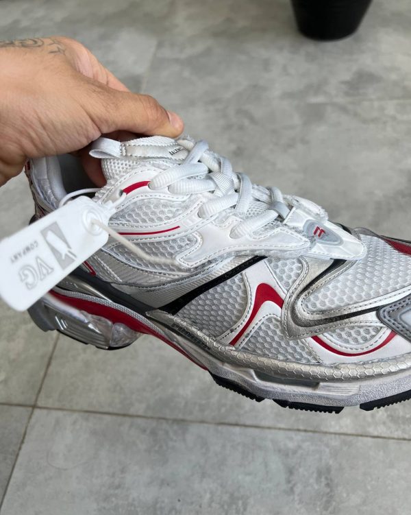 کتونی BALENCIAGA RUNNER طوسی قرمز کد 5067