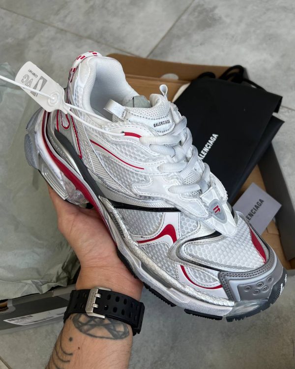 کتونی BALENCIAGA RUNNER طوسی قرمز کد 5067