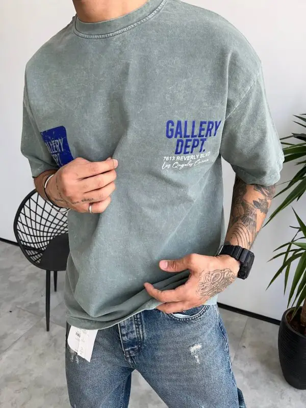 تیشرت سنگشور باکسی. GALLERY dept رنگ سبز کد 5302