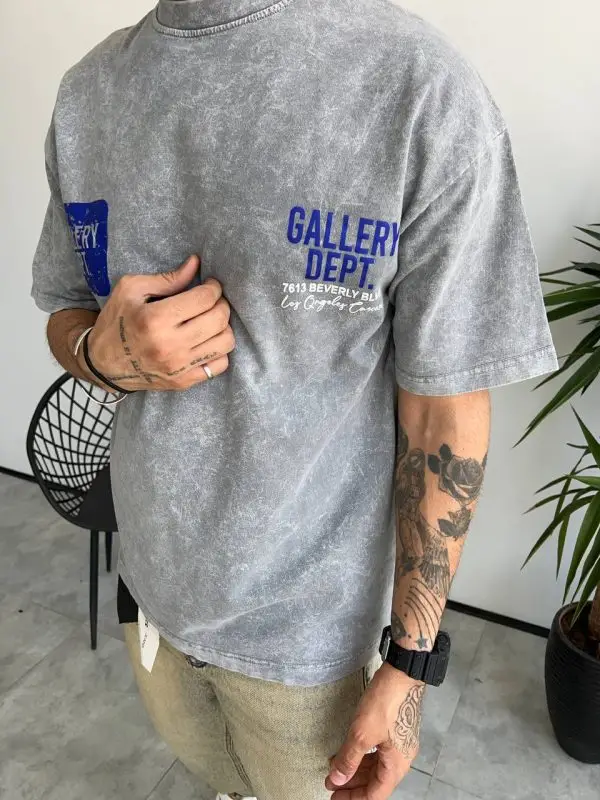 تیشرت سنگشور باکسی GALLERY dept رنگطوسی روشن کد 5304