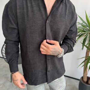 پیراهن مردانه کبریتی مشکی ZARA کد 5478