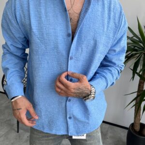 پیراهن مردانه کبریتی آبی ZARA کد 5480