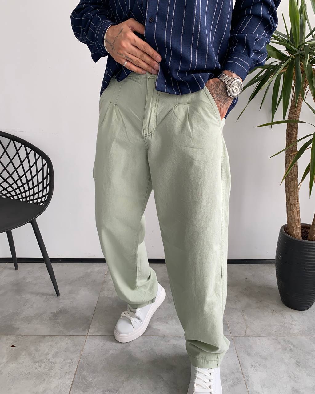 photo_2025-08-06_21-07-35 شلوار لینن رنگ سبز کاهویی 5537