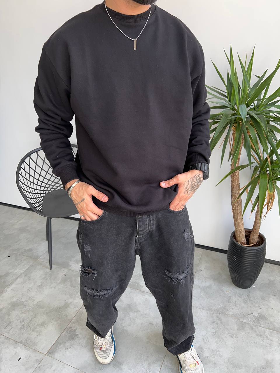 photo_2025-09-16_17-04-56 دورس یقه گرد رنگ مشکی کد 5671