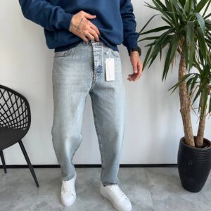 شلوار استریت فیت یخی ساده