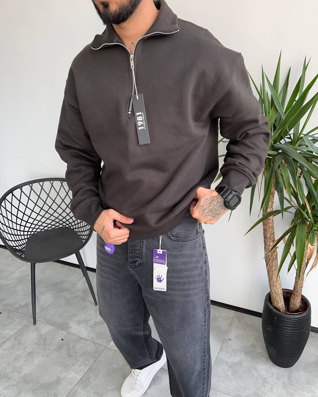 photo_2025-11-03_17-15-13 بولیز دورس نیم زیپ رنگ دودی کد 5882