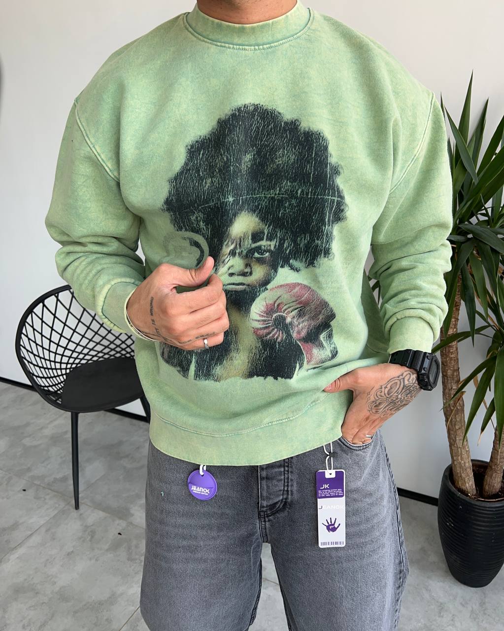 photo_2025-11-03_17-26-08 دورس یقه گرد سنگشور سبز چاپی کد 5887