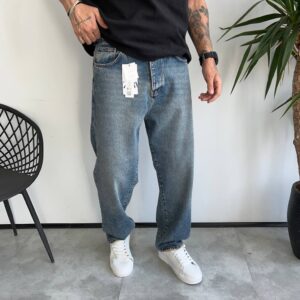 شلوار بگ استایل کثیفشور ساده کد 5896