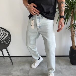 شلوار مام فیت ایس یخی ساده کد 5899