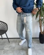 شلوار استریت فیت یخی زاپدار