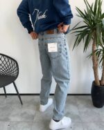 شلوار استریت فیت یخی زاپدار