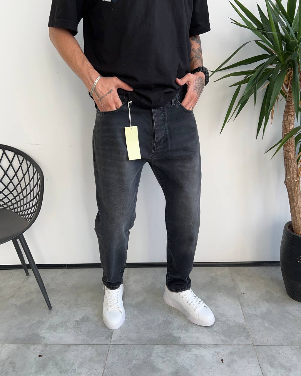 photo_5814623220815039653_y شلوار مام فیت ذغالي ساده MODERN کد 5944