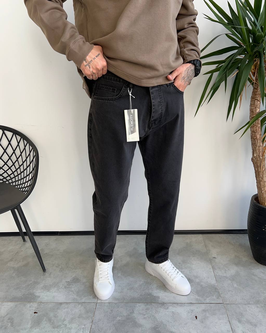 photo_5814623220815039658_y (1) شلوار مام فیت دودی ساده MODERN کد 5945